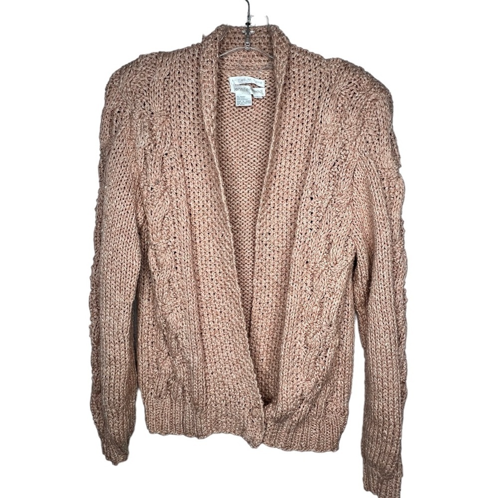 Vintage Jennifer Reed Knitted By Hand Silk Blend Cardigan Sweater‎